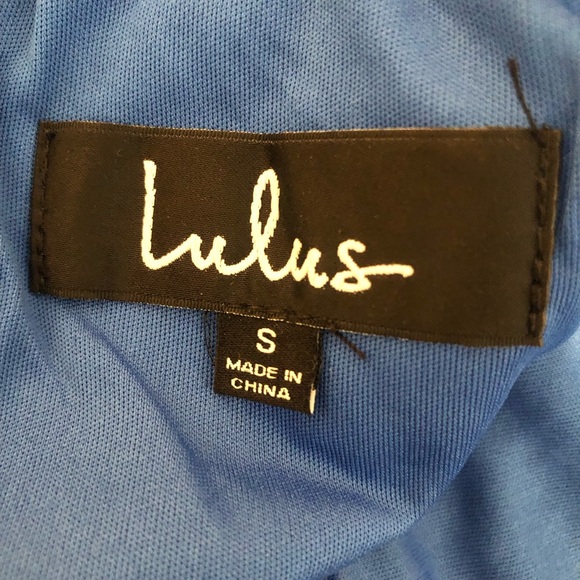 Lulus Tahlia lace Blue Midi dress size small - Picture 6 of 6